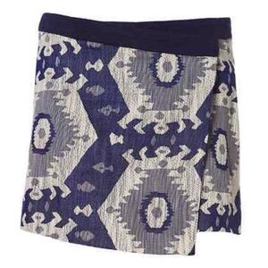 Zara Navajo printed wrap mini skirt